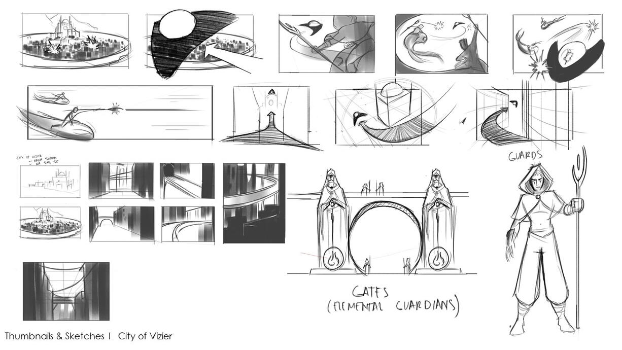Thumbnails &amp; Concept Sketches