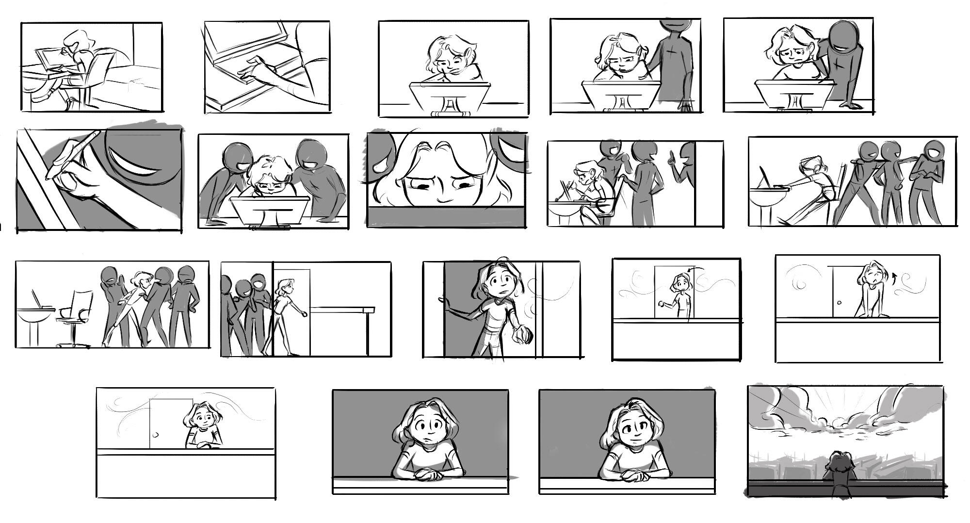 "Clarity" personal storyboard (2021)